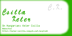 csilla keler business card